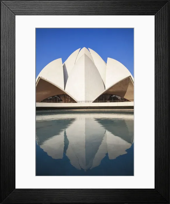 Framed Print : India, Delhi, New Delhi, Bahai House of Worship know as the The Lotus Temple Framed Print : India, Delhi, New Delhi, Bahai House of Worship know as the The Lotus Temple