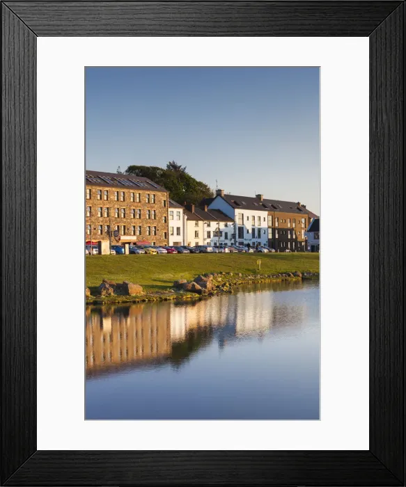 Framed Print : Ireland, County Mayo, Westport Quay, harborfront buildings Framed Print : Ireland, County Mayo, Westport Quay, harborfront buildings
