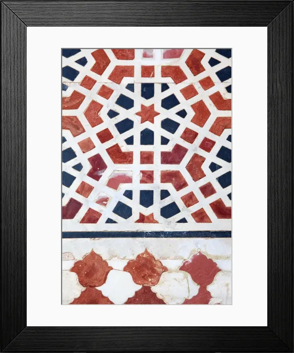 Framed Print : India, Delhi, Purana Quila - Old Fort, Qila-e-Kutiha mosque built by Sher Shah