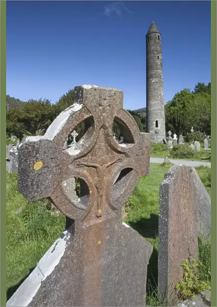 Ireland, County Wicklow, Glendalough, ancient monastic settlement started by St. Kevin
