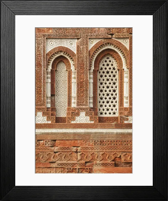 Framed Print : India, Delhi, India, Delhi, New Delhi, Qutub Minar Complex