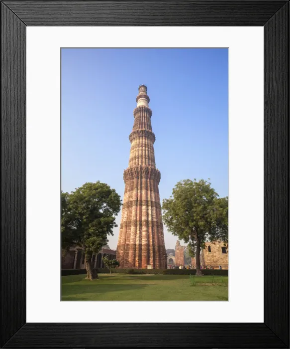 Framed Print : India, Delhi, India, Delhi, New Delhi, Qutub Minar Framed Print : India, Delhi, India, Delhi, New Delhi, Qutub Minar
