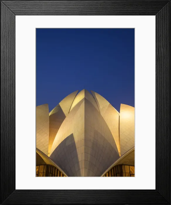 Framed Print : India, Delhi, New Delhi, Bahai House of Worship know as the The Lotus Temple