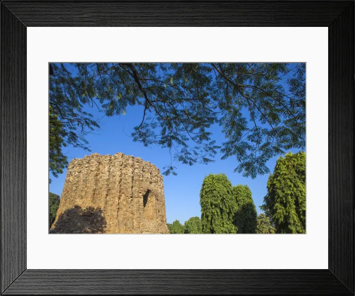 Framed Print : India, Delhi, Qutub Minar, Atai Minor, an incomplete tower originally intended to Framed Print : India, Delhi, Qutub Minar, Atai Minor, an incomplete tower originally intended to