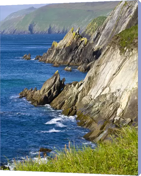 Dunmore Head looking towards the Blasket Islands, Dingle Peninsula, County Kerry, Munster