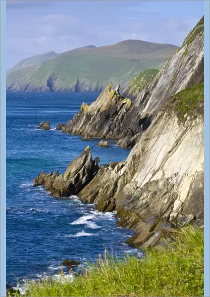 Dunmore Head looking towards the Blasket Islands, Dingle Peninsula, County Kerry, Munster