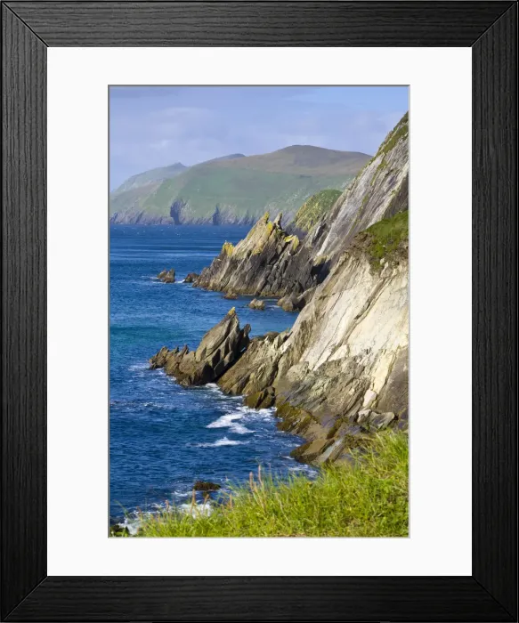 Framed Print : Dunmore Head looking towards the Blasket Islands, Dingle Peninsula, County Kerry, Munster Framed Print : Dunmore Head looking towards the Blasket Islands, Dingle Peninsula, County Kerry, Munster