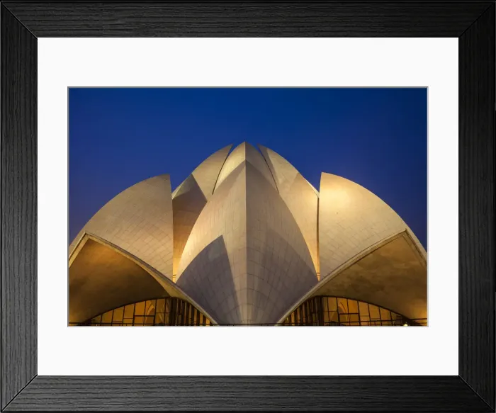 Framed Print : India, Delhi, New Delhi, Bahai House of Worship know as the The Lotus Temple Framed Print : India, Delhi, New Delhi, Bahai House of Worship know as the The Lotus Temple