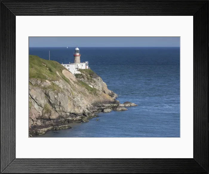 Framed Print : Ireland, County Fingal, Howth, Baily Lighthouse, elevated view Framed Print : Ireland, County Fingal, Howth, Baily Lighthouse, elevated view