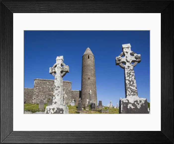 Framed Print : Ireland, County Mayo, Castlebar, Turlough Round Tower, 9th century Framed Print : Ireland, County Mayo, Castlebar, Turlough Round Tower, 9th century