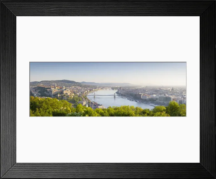 Framed Print : Elevated view over Budapest & the River Danube, Budapest, Hungary Framed Print : Elevated view over Budapest & the River Danube, Budapest, Hungary
