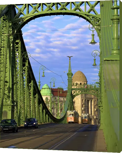 Liberty Bridge and Tram, Budapest, Hungary