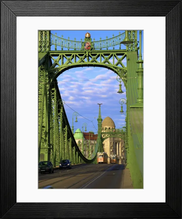 Framed Print : Liberty Bridge and Tram, Budapest, Hungary Framed Print : Liberty Bridge and Tram, Budapest, Hungary