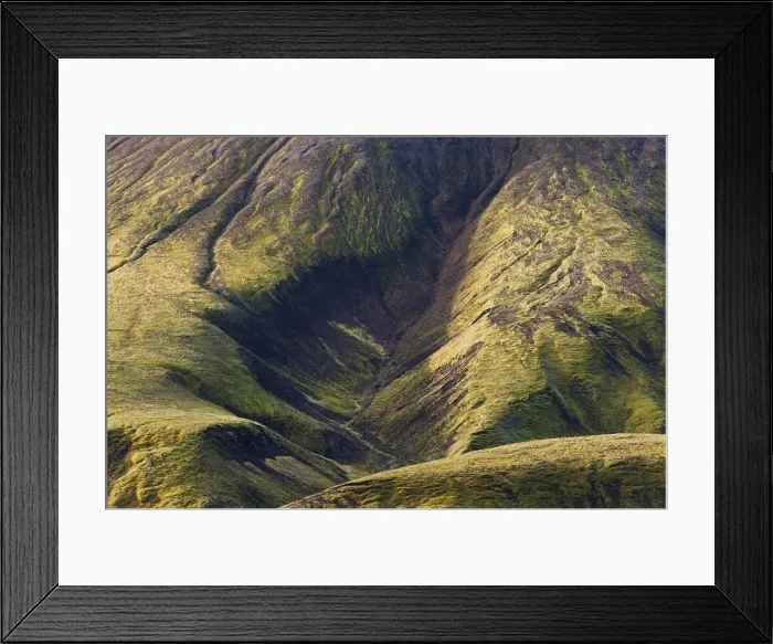 Framed Print : Moss covered mountains, Landmannalaugar, Southern Highlands, Iceland Framed Print : Moss covered mountains, Landmannalaugar, Southern Highlands, Iceland