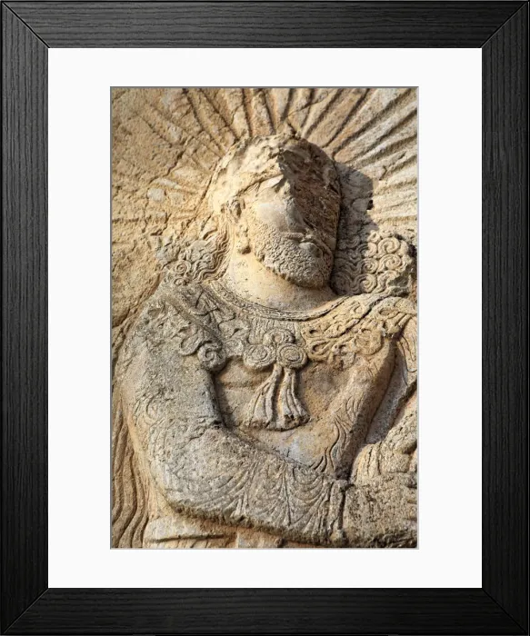 Framed Print : Relief of Shapur II (370), Taq-e Bostan, province Kermanshah, Iran Framed Print : Relief of Shapur II (370), Taq-e Bostan, province Kermanshah, Iran