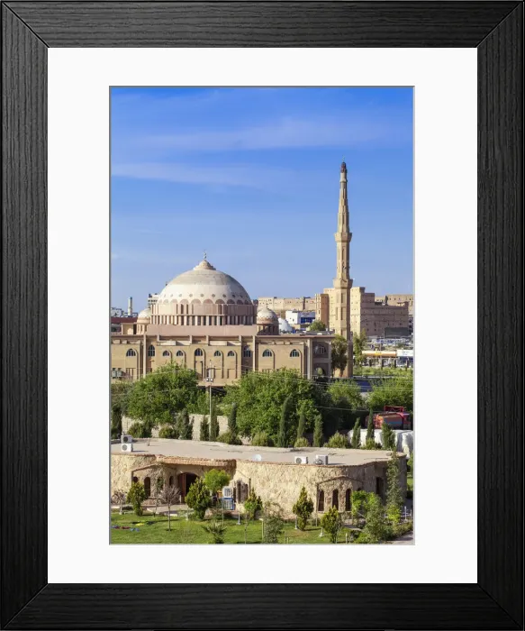 Framed Print : Iraq, Kurdistan, Erbil, Shanidar Park and Al Sawaf mosque Framed Print : Iraq, Kurdistan, Erbil, Shanidar Park and Al Sawaf mosque