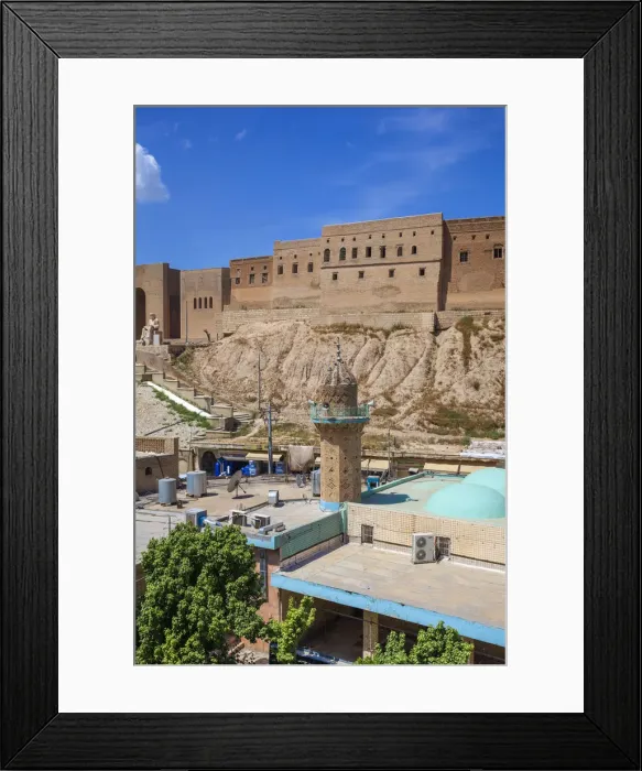 Framed Print : Iraq, Kurdistan, Erbil, A mosque beneath The Citadel - claimed to be the oldest Framed Print : Iraq, Kurdistan, Erbil, A mosque beneath The Citadel - claimed to be the oldest