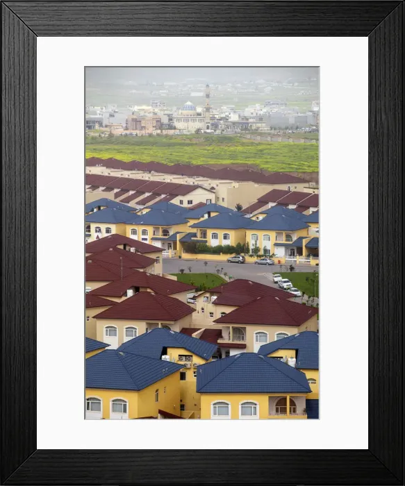 Framed Print : Iraq, Kurdistan, Erbil, New Housing estate Framed Print : Iraq, Kurdistan, Erbil, New Housing estate