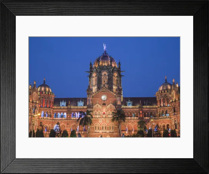 Framed Print : India, Maharashtra, Mumbai, Chhatrapati Shivaji Terminus a historic railway station Framed Print : India, Maharashtra, Mumbai, Chhatrapati Shivaji Terminus a historic railway station