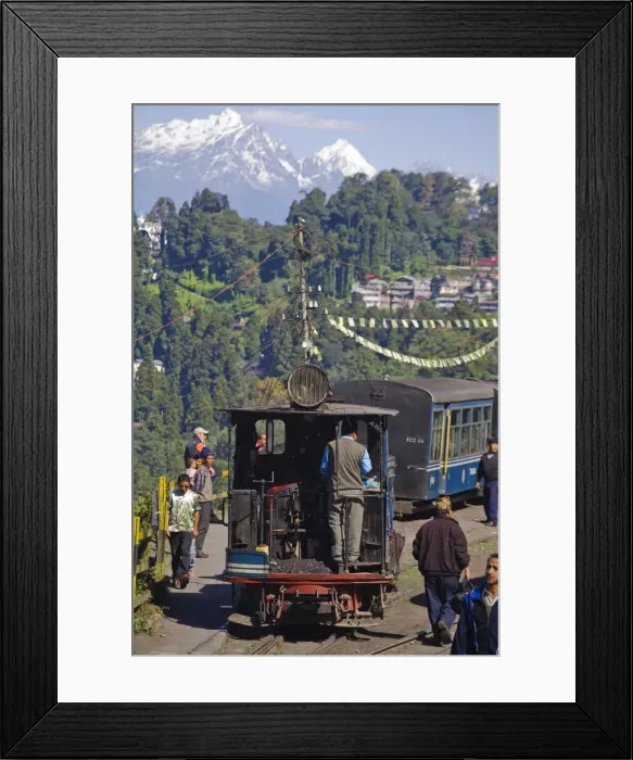 Framed Print : India, West Bengal, Darjeeling, Darjeeling Train station, home to Darjeeling Himalayan