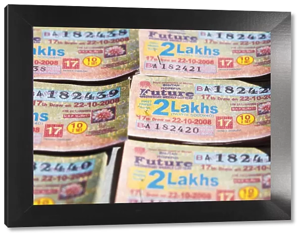 India, West Bengal, Kalimpong, Market, Lottery tickets