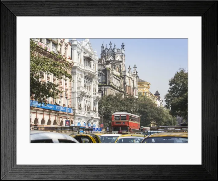 Framed Print : India, Maharashtra, Mumbai, Fort area, Oriental Buildings Framed Print : India, Maharashtra, Mumbai, Fort area, Oriental Buildings
