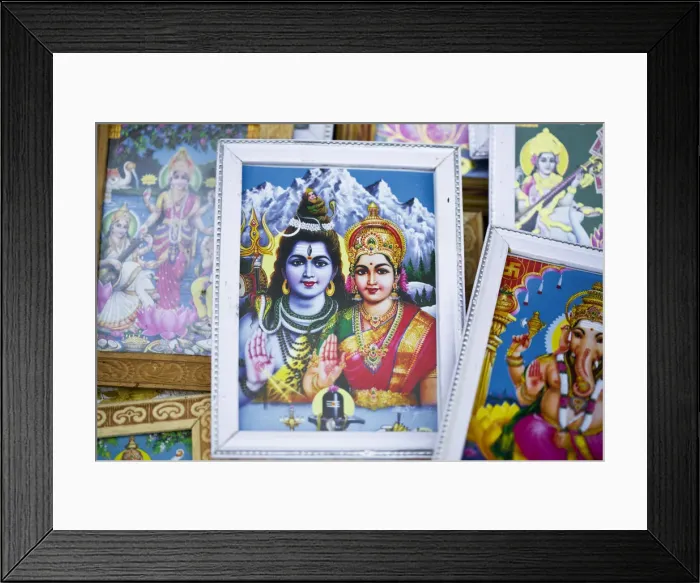 Framed Print : India, West Bengal, Kalimpong, Market, Pictures of Hindu scenes