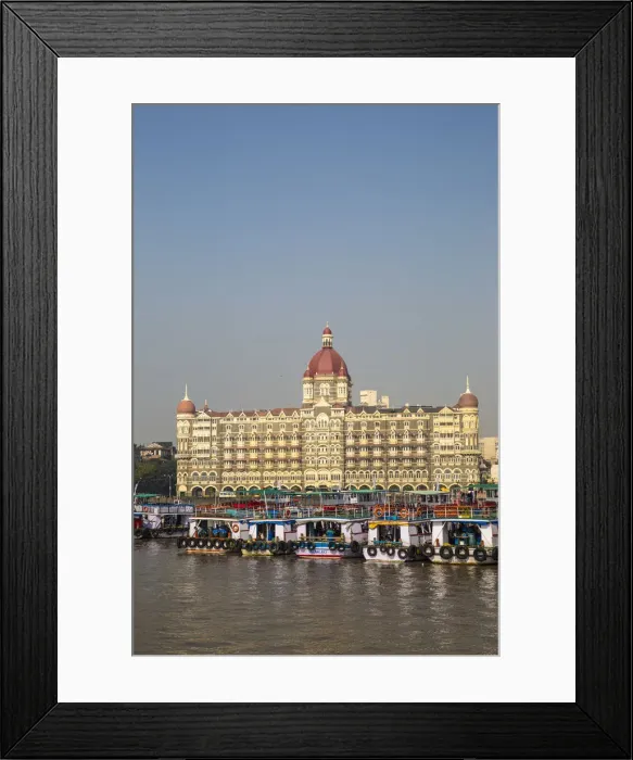 Framed Print : India, Maharashtra, Mumbai, Taj Mahal Palace Hotel and Gateway of India Framed Print : India, Maharashtra, Mumbai, Taj Mahal Palace Hotel and Gateway of India