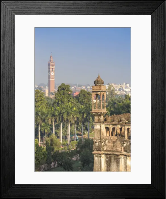 Framed Print : India, Uttar Pradesh, Lucknow, Hussainabad Clock Tower Framed Print : India, Uttar Pradesh, Lucknow, Hussainabad Clock Tower