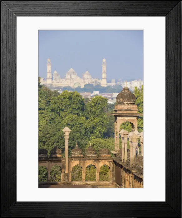 Framed Print : India, Uttar Pradesh, Lucknow, Jama Mosque and Bara Imambara Framed Print : India, Uttar Pradesh, Lucknow, Jama Mosque and Bara Imambara