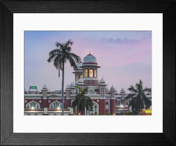 Framed Print : India, Uttar Pradesh, Lucknow, Charbagh, Lucknow Railway station