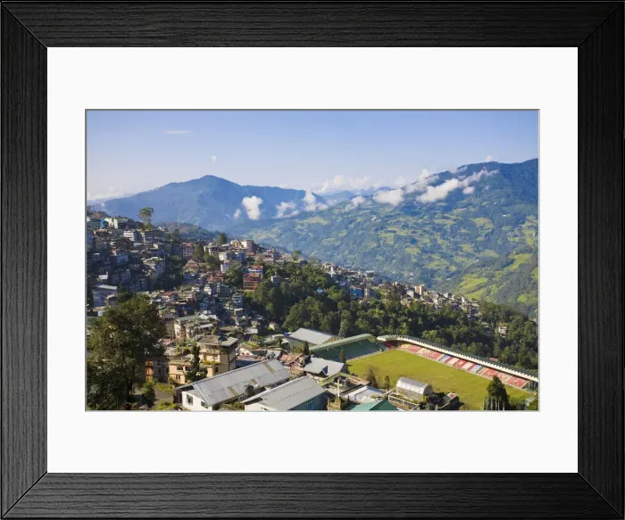 Framed Print : India, Sikkim, Gangtok, Sports stadium Framed Print : India, Sikkim, Gangtok, Sports stadium