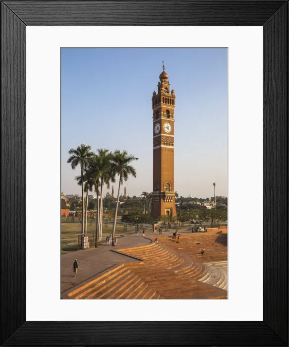 Framed Print : India, Uttar Pradesh, Lucknow, Hussainabad pond and Clock Tower Framed Print : India, Uttar Pradesh, Lucknow, Hussainabad pond and Clock Tower