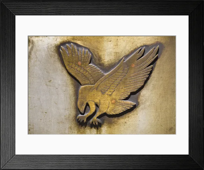 Framed Print : India, West Bengal, Darjeeling, Darjeeling Himalayan Railway, Emblem on side of Steam Framed Print : India, West Bengal, Darjeeling, Darjeeling Himalayan Railway, Emblem on side of Steam