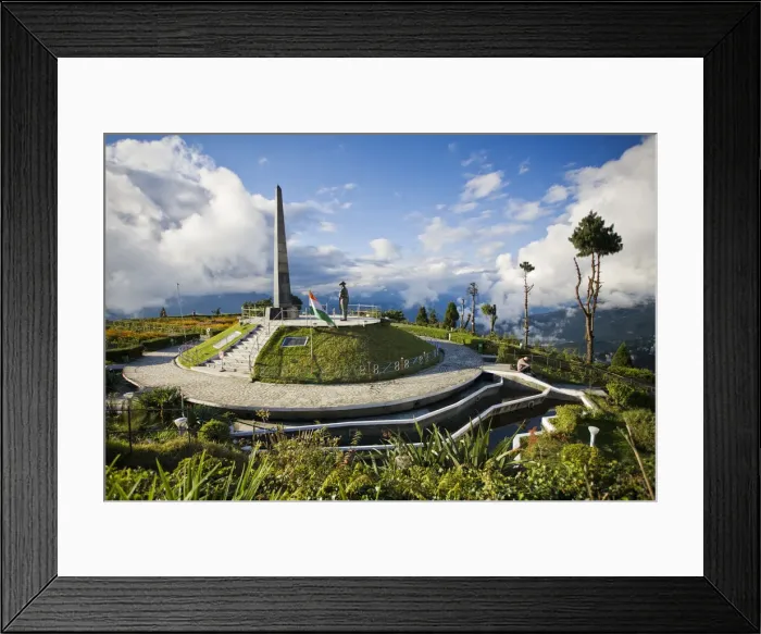 Framed Print : India, West Bengal, Darjeeling, Batasia Loop, Gorkha war memorial Framed Print : India, West Bengal, Darjeeling, Batasia Loop, Gorkha war memorial