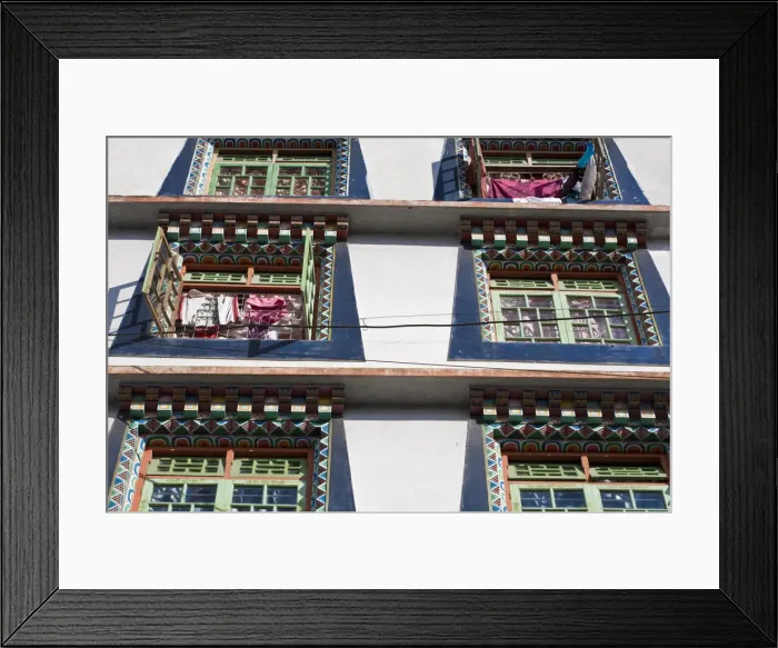 Framed Print : India, Sikkim, Gangtok, Windows of typical Sikkim house Framed Print : India, Sikkim, Gangtok, Windows of typical Sikkim house