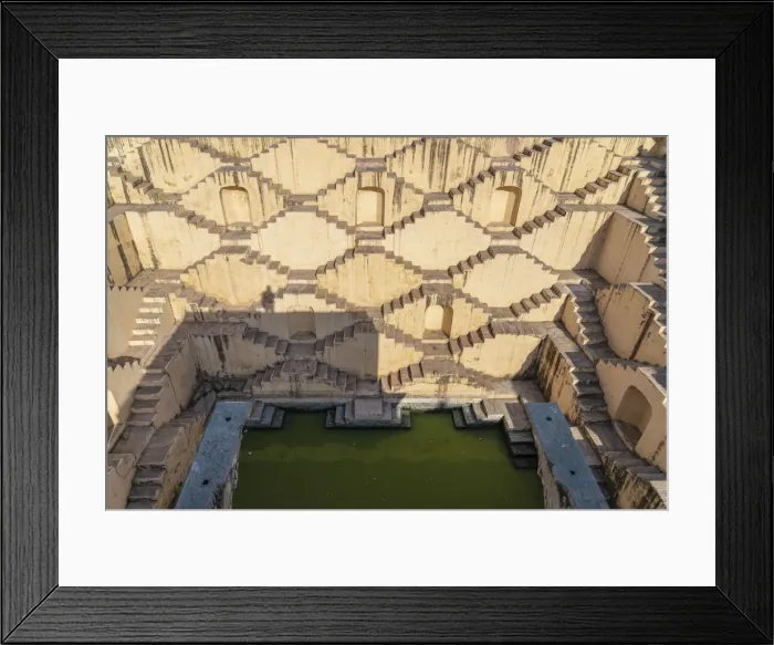 Framed Print : India, Rajasthan, Jaipure, Amber, traditional old Step Well Framed Print : India, Rajasthan, Jaipure, Amber, traditional old Step Well