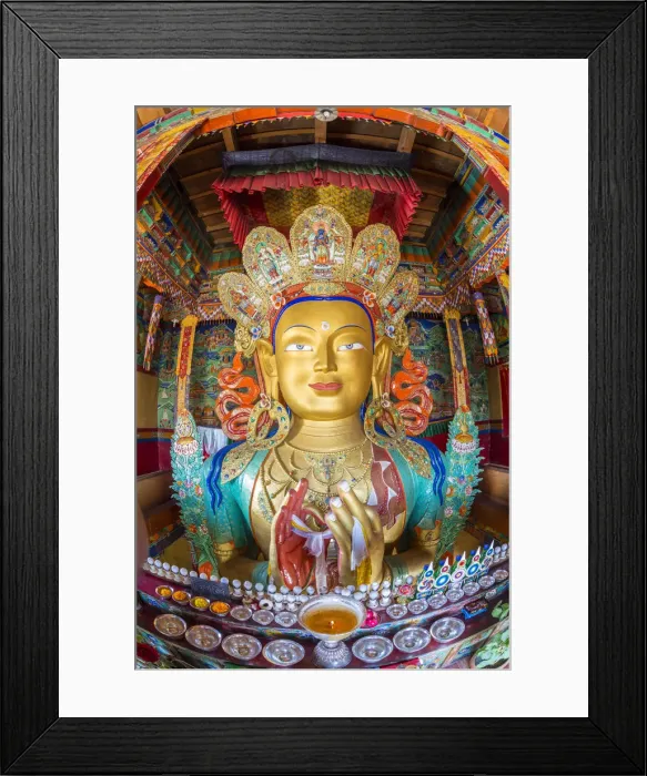 Framed Print : Buddha, Thikse monastery, Thikse, Indus Valley, nr Leh, Ladakh, India Framed Print : Buddha, Thikse monastery, Thikse, Indus Valley, nr Leh, Ladakh, India