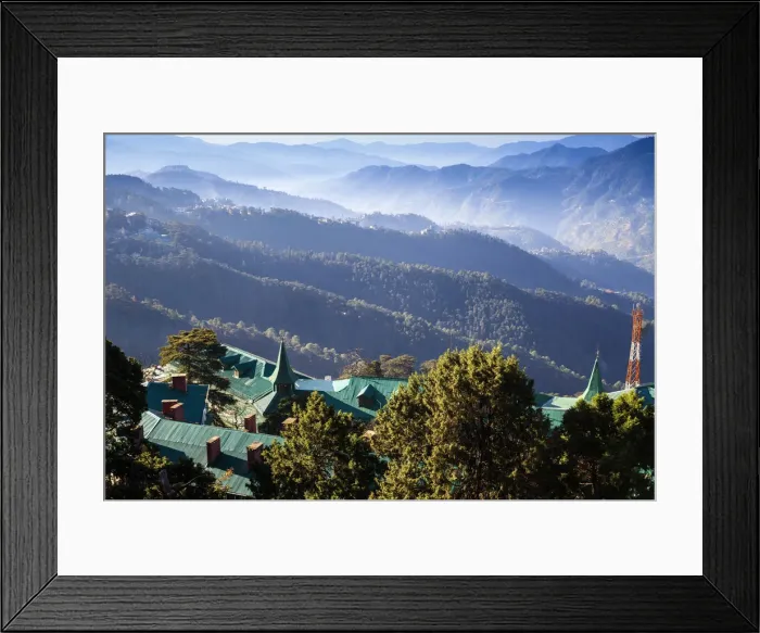 Framed Print : India, Himachal Pradesh, Shimla, View of mountains