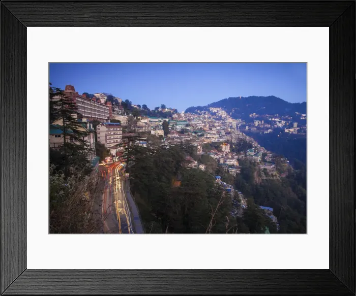 Framed Print : India, Himachal Pradesh, Shimla, View of Shimla city Framed Print : India, Himachal Pradesh, Shimla, View of Shimla city