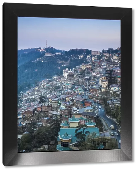 India, Himachal Pradesh, Shimla, View of city
