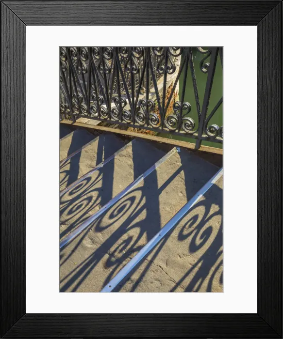 Framed Print : Railings and steps on a small bridge, Venice, Veneto, Italy Framed Print : Railings and steps on a small bridge, Venice, Veneto, Italy