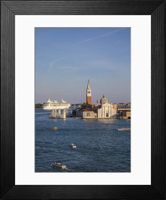 Framed Print : Cruise ship passing the Chiesa di San Giorgio Maggiore, Venice, Italy Framed Print : Cruise ship passing the Chiesa di San Giorgio Maggiore, Venice, Italy