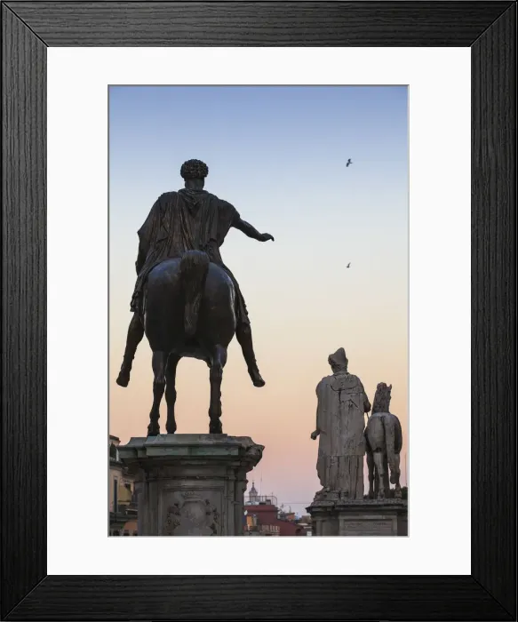 Framed Print : Italy, Lazio, Rome, Capitol Hilll, Equestrian statue of the Roman Emperor Marcus Aurelius Framed Print : Italy, Lazio, Rome, Capitol Hilll, Equestrian statue of the Roman Emperor Marcus Aurelius