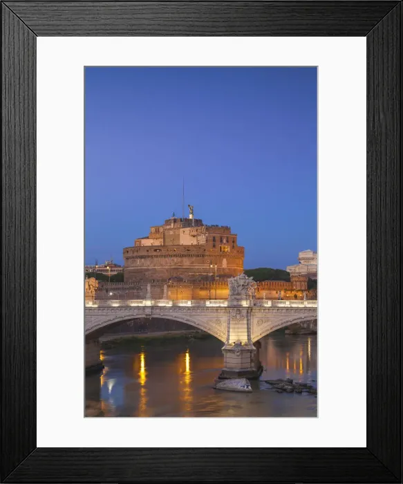 Framed Print : Italy, Lazio, Rome, View of Vittorio Emanuele II Bridge and Castle St Framed Print : Italy, Lazio, Rome, View of Vittorio Emanuele II Bridge and Castle St