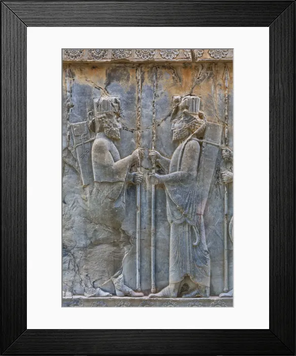 Framed Print : Relief, Apadana Palace, Persepolis, ceremonial capital of Achaemenid Empire, Fars Framed Print : Relief, Apadana Palace, Persepolis, ceremonial capital of Achaemenid Empire, Fars