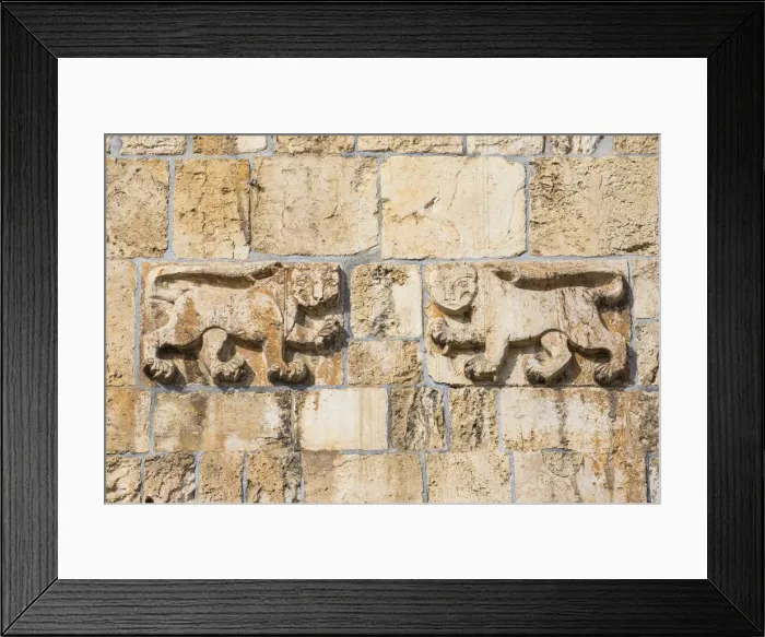 Framed Print : Israel, Jerusalem, Old City, St Stephens Gate - The Lion Gate Framed Print : Israel, Jerusalem, Old City, St Stephens Gate - The Lion Gate