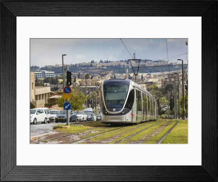 Framed Print : Israel, Jerusalem, Jerusalem Light Rail Tram Framed Print : Israel, Jerusalem, Jerusalem Light Rail Tram