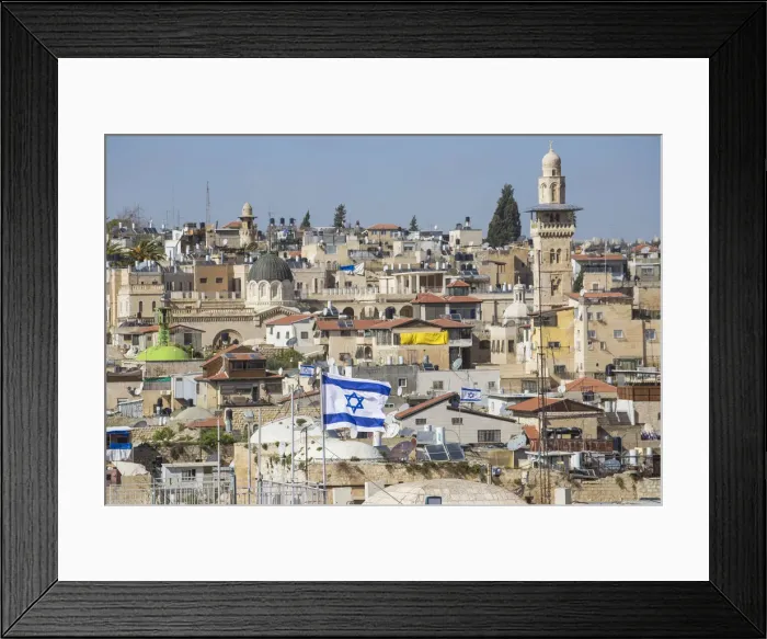 Framed Print : Israel, Jerusalem, View of old Town Framed Print : Israel, Jerusalem, View of old Town