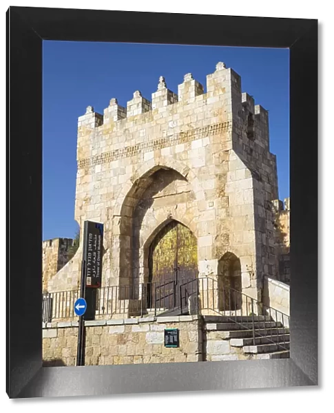 Israel, Jerusalem, Old Town, Entrance gate to The Tower of David also known as the